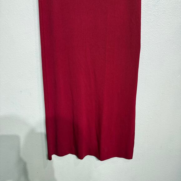 Max Studio Red Knit Maxi Skirt Sz M NWT - Picture 4 of 13